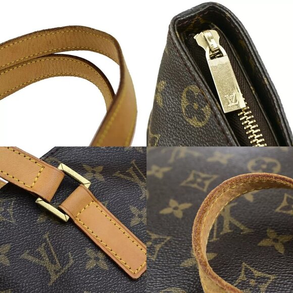 LOUIS VUITTON Cabas Mezzo Shoulder Bag Monogram Leather Brown - Picture 10 of 16